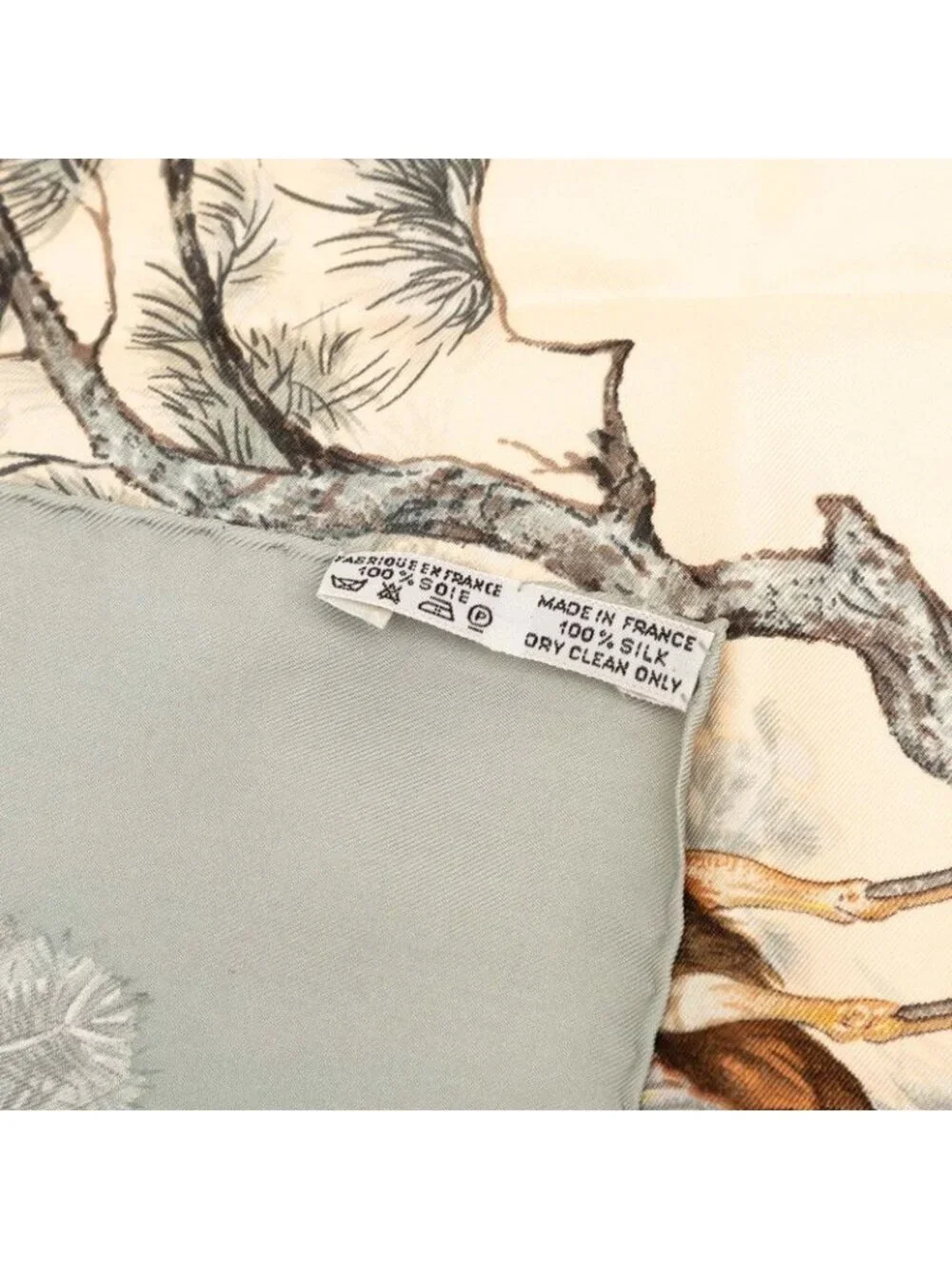 Hermes Carre 90 Halte en Camargue Rest in Scarf Gray Multicolor Silk